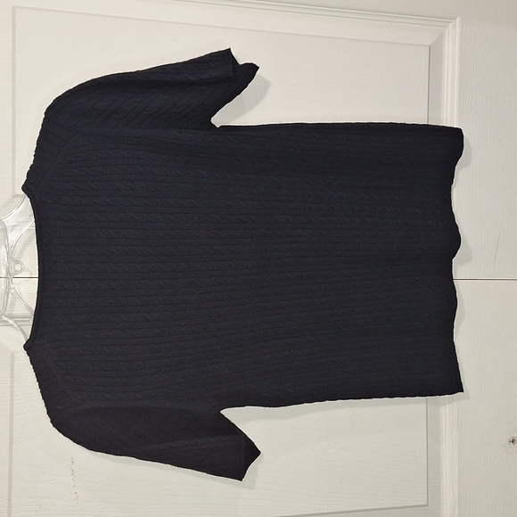 Vintage Sutton Studio cable knit silk cashmere pullover sweater- S - black - Picture 5 of 7
